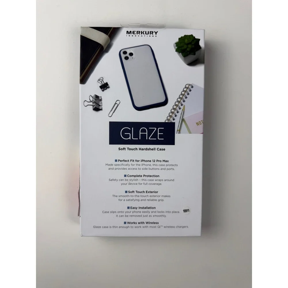iPhone 12 Pro Max Case Soft Touch Hardshell Navy Blue